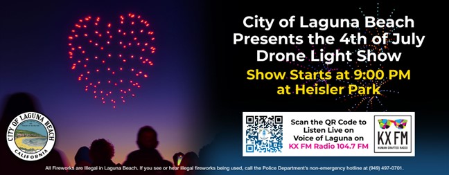 City of Laguna Beach to Host 4th of July Drone Show from Heisler Park